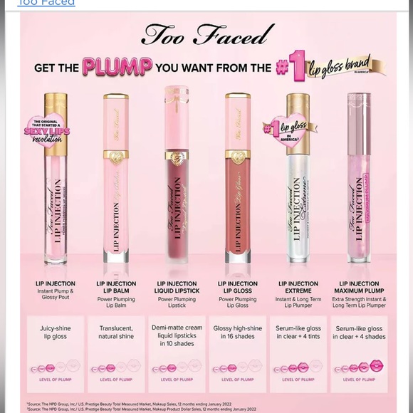 New in Box Too Faced Lip Injection Extreme Lip Plumper Gloss Strawberry Kiss - Picture 12 of 12